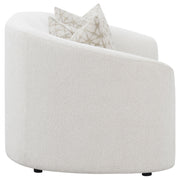 Rainn Boucle Upholstered Sloped Arm Sofa Set Latte