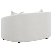 Rainn Boucle Upholstered Sloped Arm Sofa Set Latte