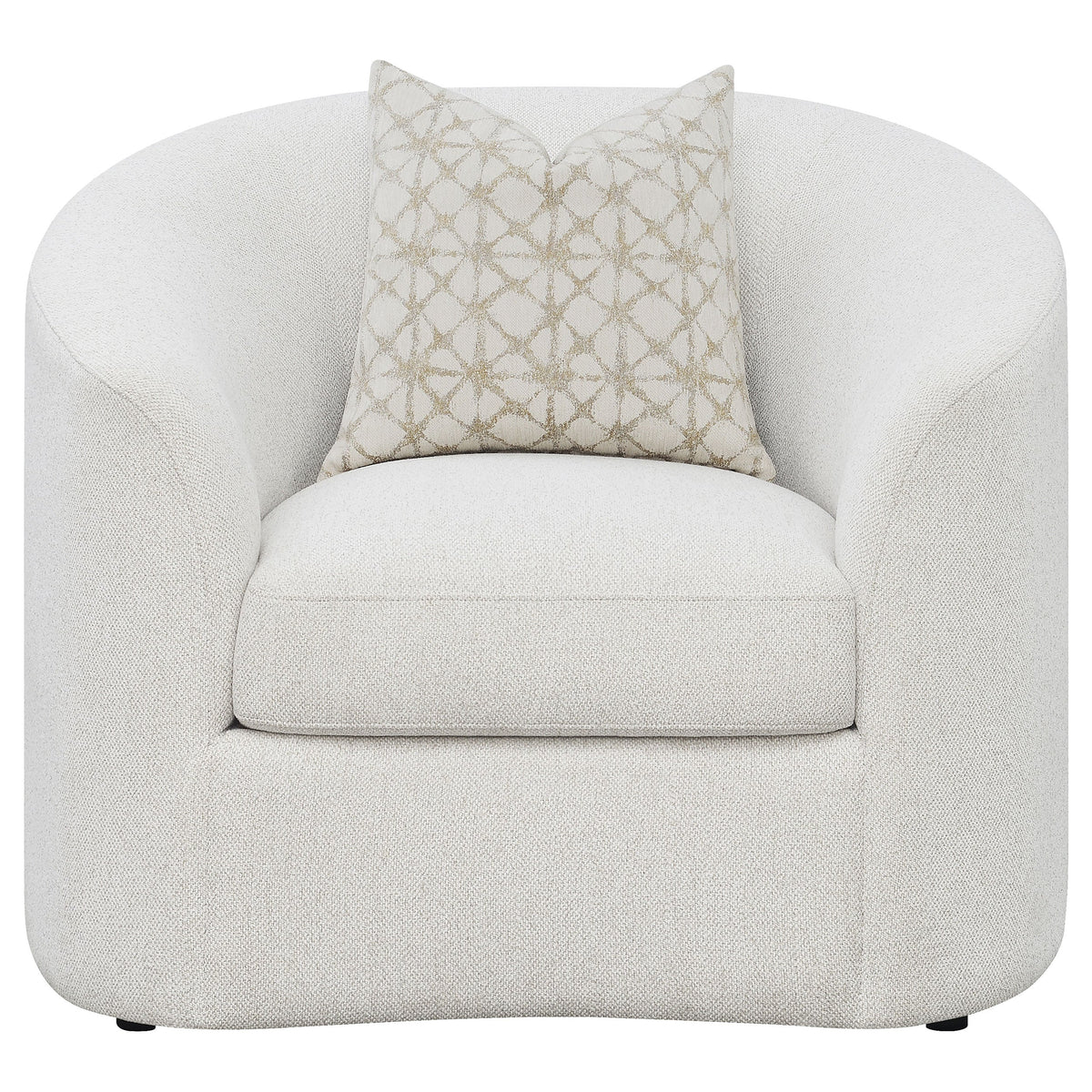 Rainn Boucle Upholstered Sloped Arm Sofa Set Latte