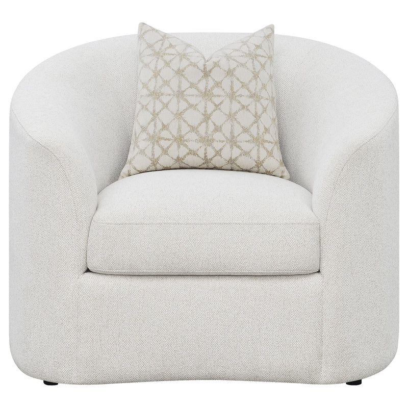 Rainn Boucle Upholstered Sloped Arm Sofa Set Latte