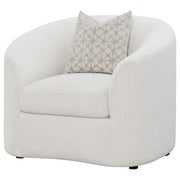 Rainn Boucle Upholstered Sloped Arm Accent Chair Latte