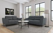 Nolan 2-piece Upholstered Sofa Set Charcoal Default Title