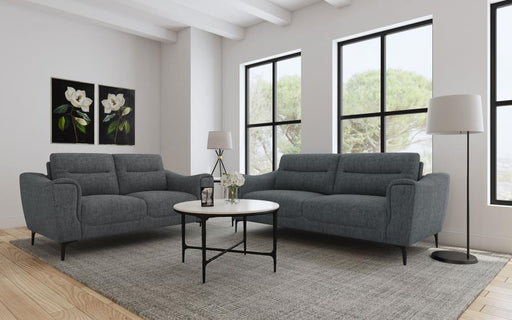 Nolan 2-piece Upholstered Sofa Set Charcoal Default Title