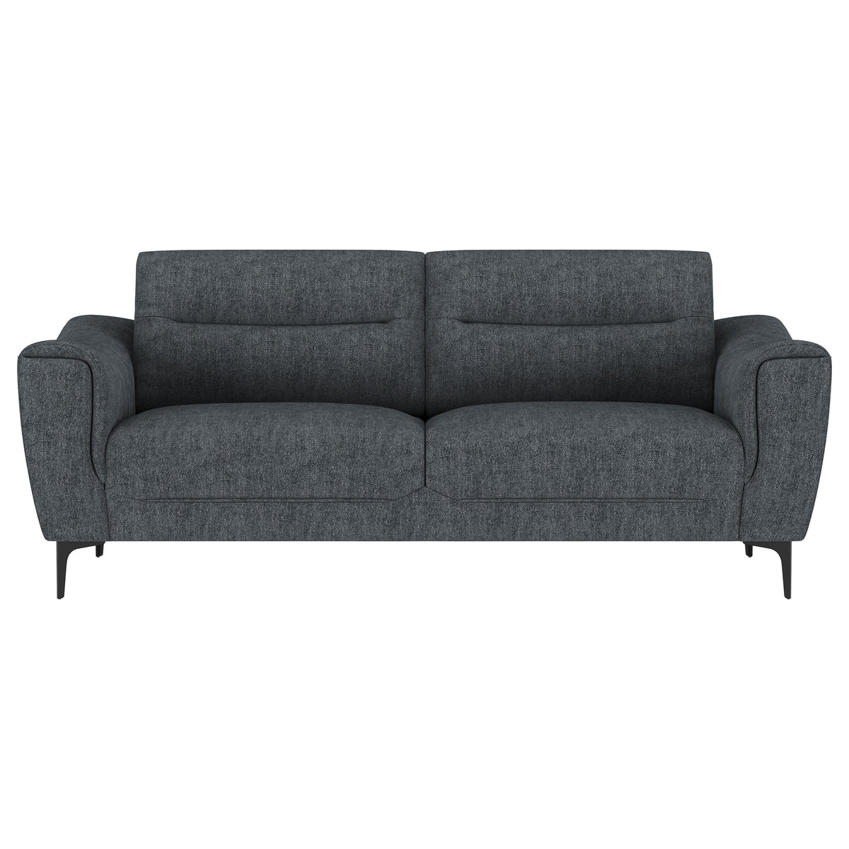 Nolan 2-piece Upholstered Sofa Set Charcoal