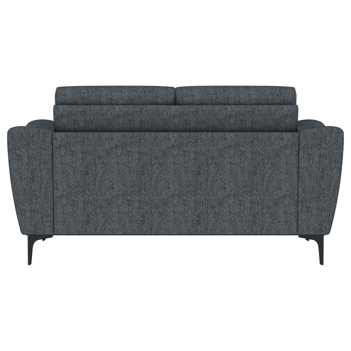 Nolan Upholstered Sloped Track Arm Loveseat Charcoal