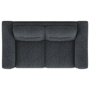 Nolan Upholstered Sloped Track Arm Loveseat Charcoal