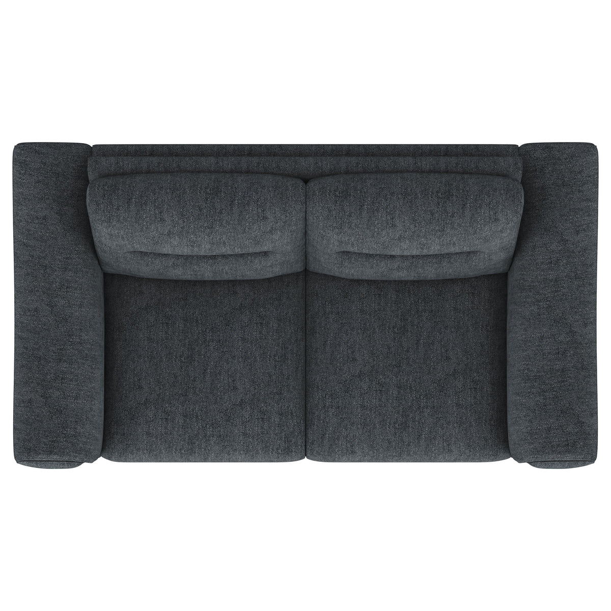 Nolan Upholstered Sloped Track Arm Loveseat Charcoal