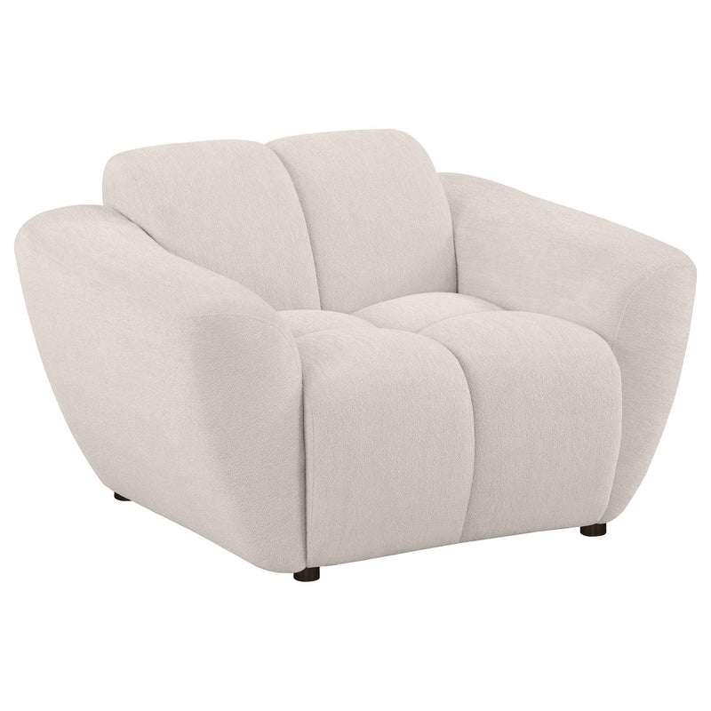 Destino Chenille Splayed Arm Sofa Set Greige