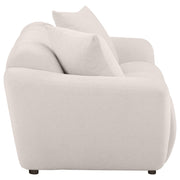 Destino Chenille Upholstered Splayed Arm Loveseat Greige
