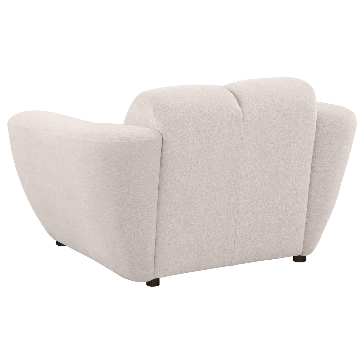 Destino Chenille Upholstered Splayed Arm Accent Chair Greige
