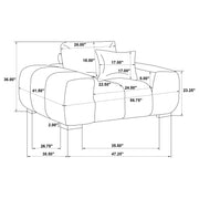 Octavia Upholstered Track Arm Accent Chair
