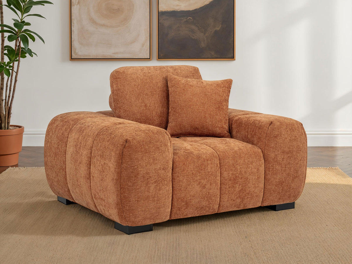 Octavia Upholstered Track Arm Accent Chair