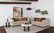 Jade Chenille Upholstered Sofa Set Latte