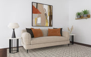 Jade Chenille Upholstered Sculpted Track Arm Sofa