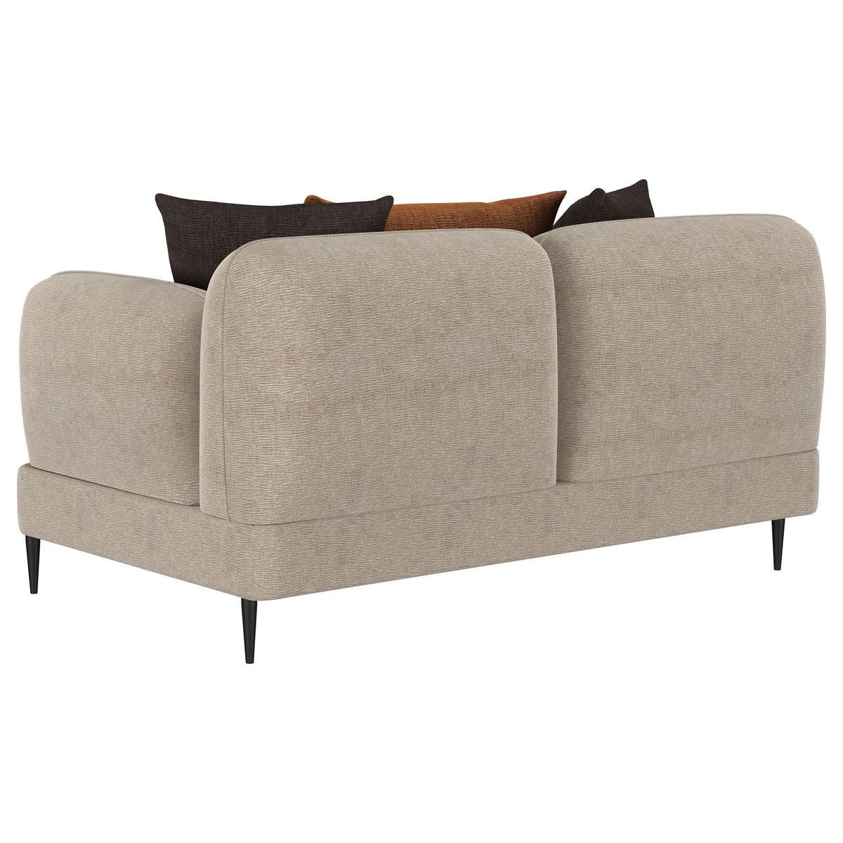 Jade Chenille Upholstered Sculpted Track Arm Loveseat