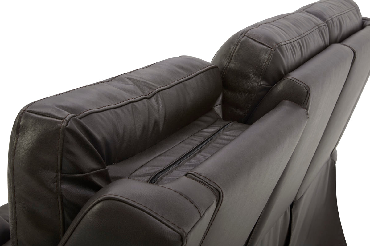 Flexsteel Ranger Power Reclining Sofa with Console, Power Headrest, Lumbar, Heat & Massage