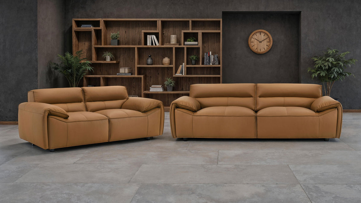 Buxton Leather Upholstered Sofa Set