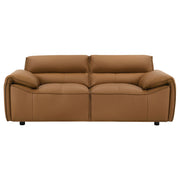 Buxton Top Grain Leather Upholstered Loveseat