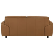 Buxton Top Grain Leather Upholstered Loveseat