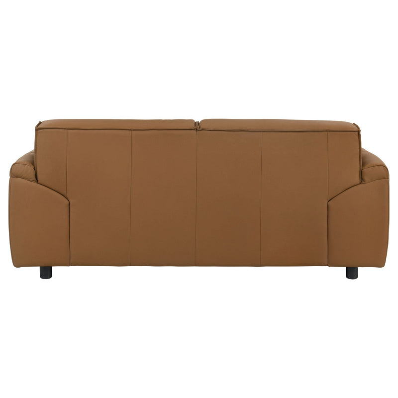 Buxton Top Grain Leather Upholstered Loveseat