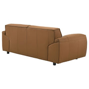 Buxton Top Grain Leather Upholstered Loveseat