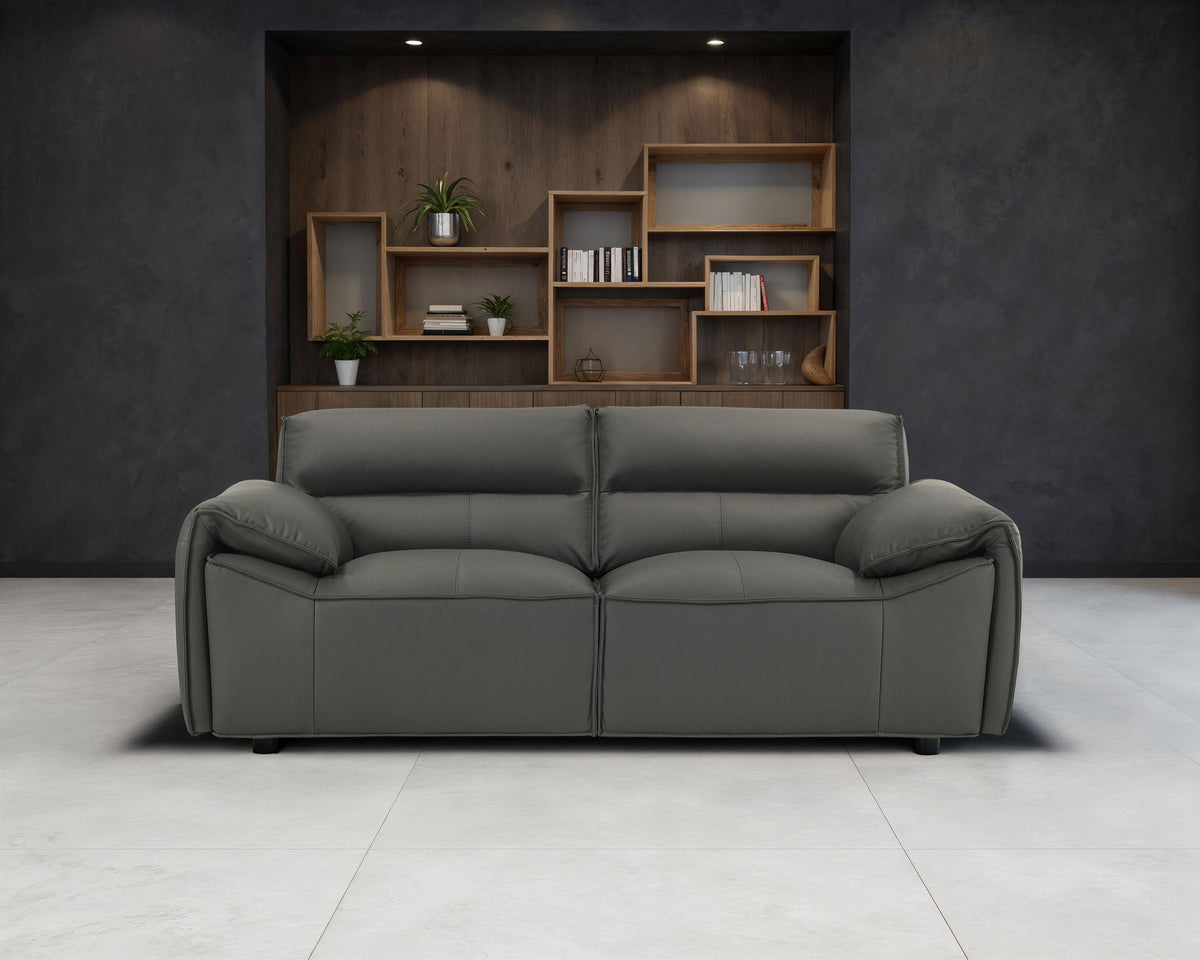 Buxton Top Grain Leather Upholstered Loveseat