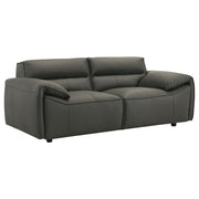 Buxton Top Grain Leather Upholstered Loveseat