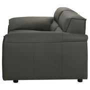 Buxton Top Grain Leather Upholstered Loveseat