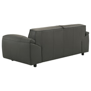 Buxton Top Grain Leather Upholstered Loveseat