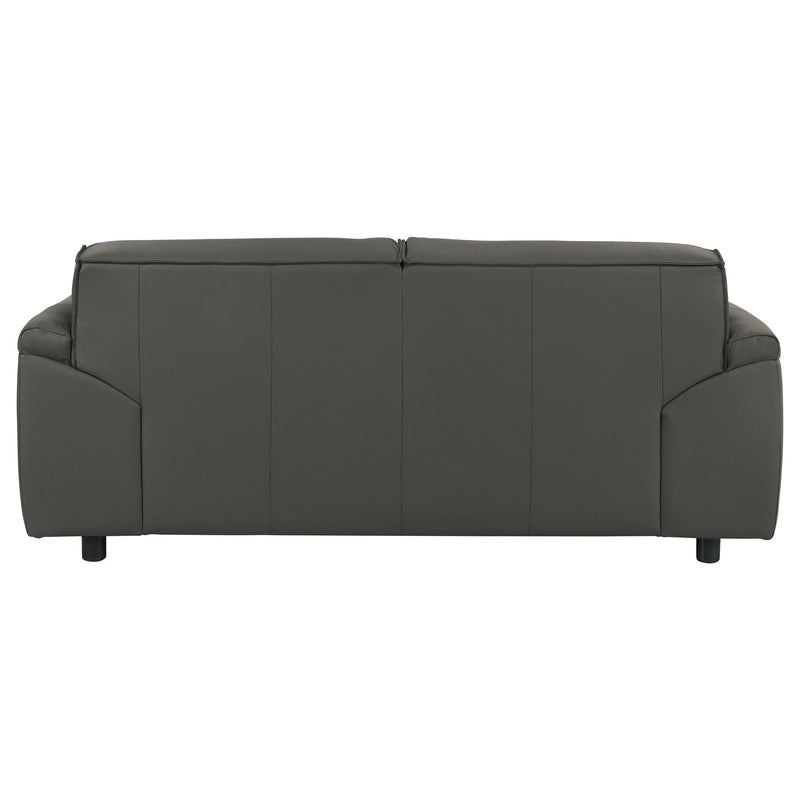 Buxton Top Grain Leather Upholstered Loveseat
