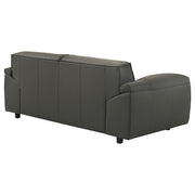 Buxton Top Grain Leather Upholstered Loveseat