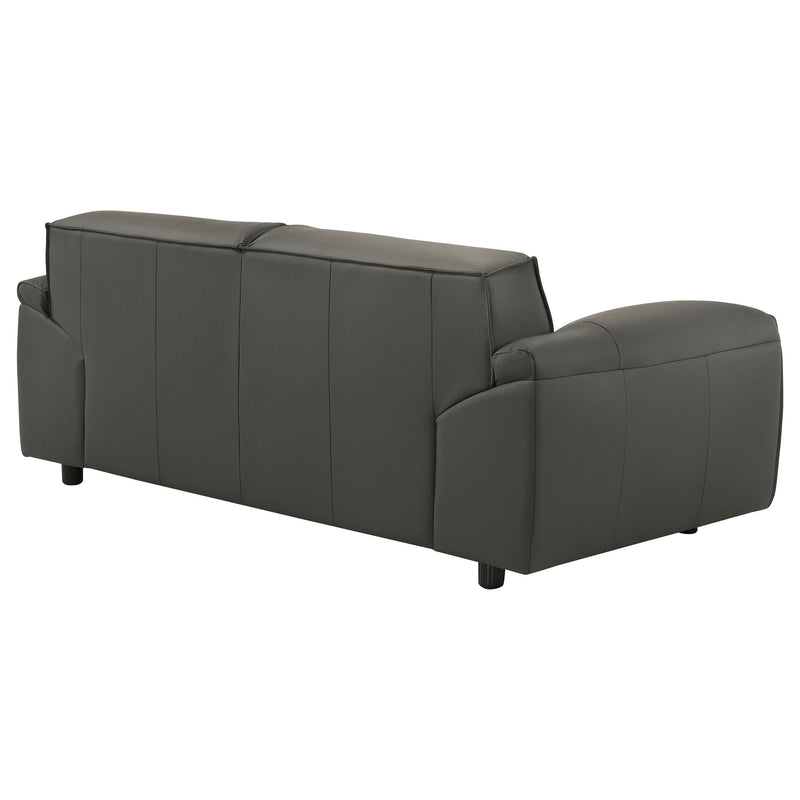 Buxton Top Grain Leather Upholstered Loveseat