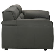 Buxton Top Grain Leather Upholstered Loveseat