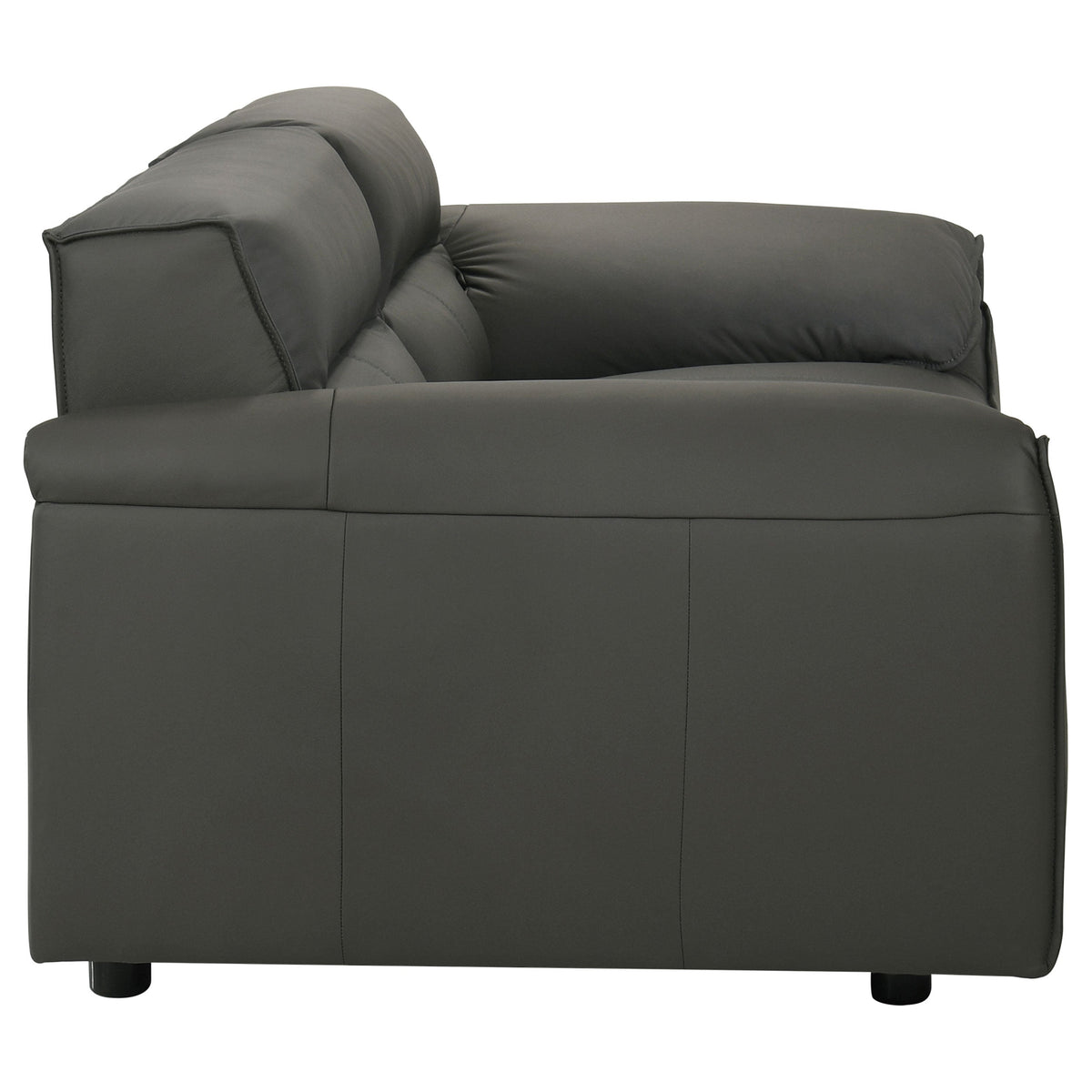 Buxton Top Grain Leather Upholstered Loveseat