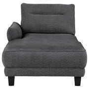 Caspian Upholstered Curved Arm Chaise Sectional Sofa