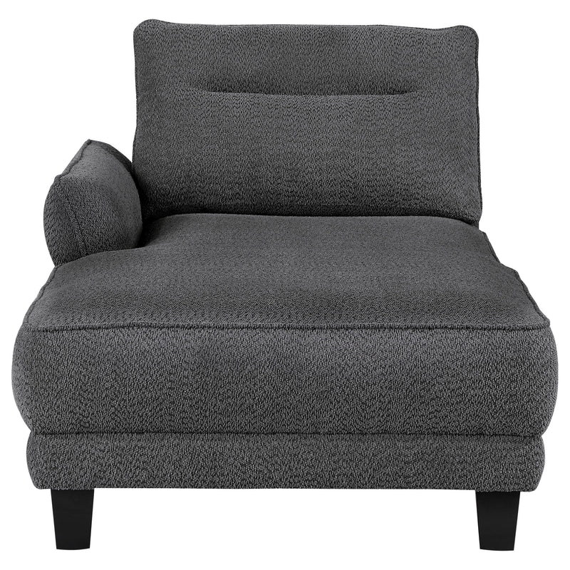 Caspian Upholstered Curved Arm Chaise Sectional Sofa