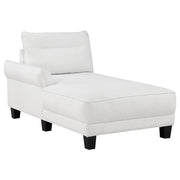 Caspian Upholstered Curved Arm Chaise Sectional Sofa