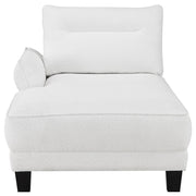 Caspian Upholstered Curved Arm Chaise Sectional Sofa