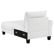 Caspian Upholstered Curved Arm Chaise Sectional Sofa