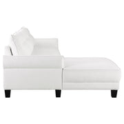 Caspian Upholstered Curved Arm Chaise Sectional Sofa