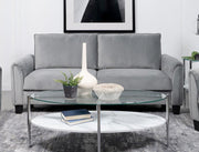 Davis Upholstered Rolled Arm Sofa Grey Default Title