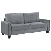 Davis Upholstered Rolled Arm Sofa Grey