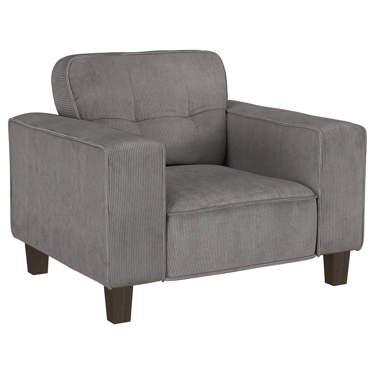 Deerhurst Upholstered Track Arm Tufted Accent Chair