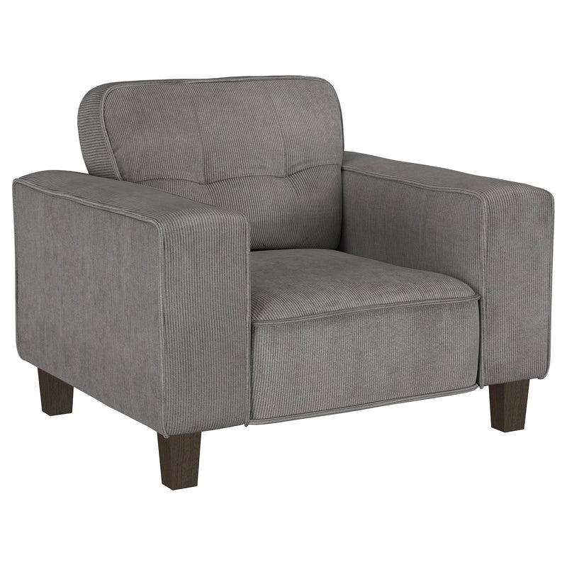 Deerhurst Upholstered Track Arm Tufted Accent Chair