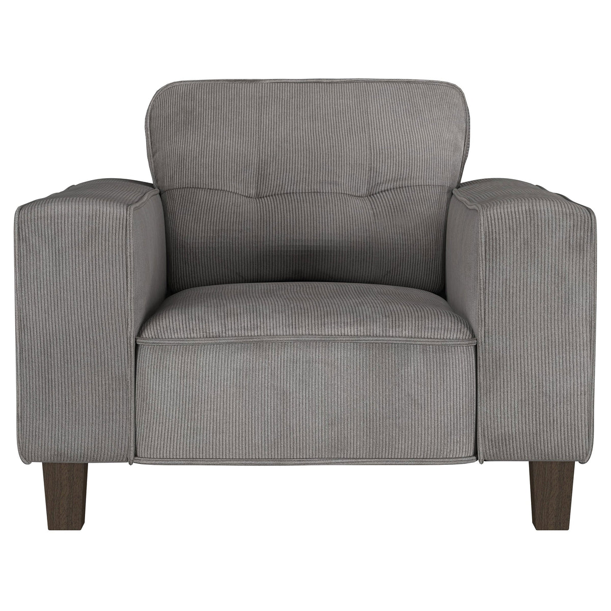 Deerhurst Upholstered Track Arm Tufted Accent Chair