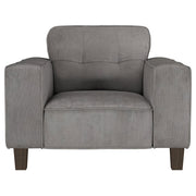 Deerhurst Upholstered Track Arm Tufted Accent Chair