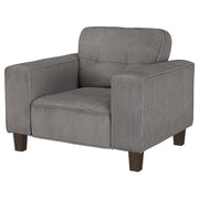 Deerhurst Upholstered Track Arm Tufted Accent Chair