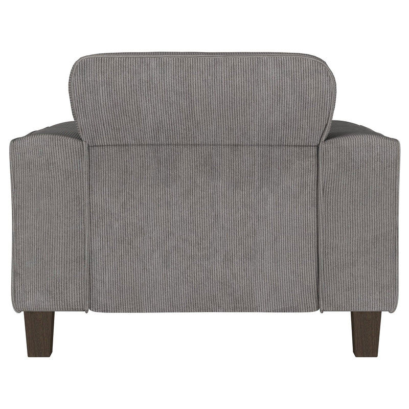 Deerhurst Upholstered Track Arm Tufted Accent Chair
