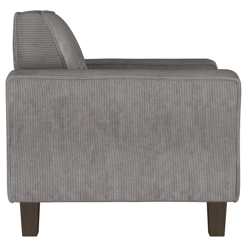 Deerhurst Upholstered Track Arm Tufted Accent Chair