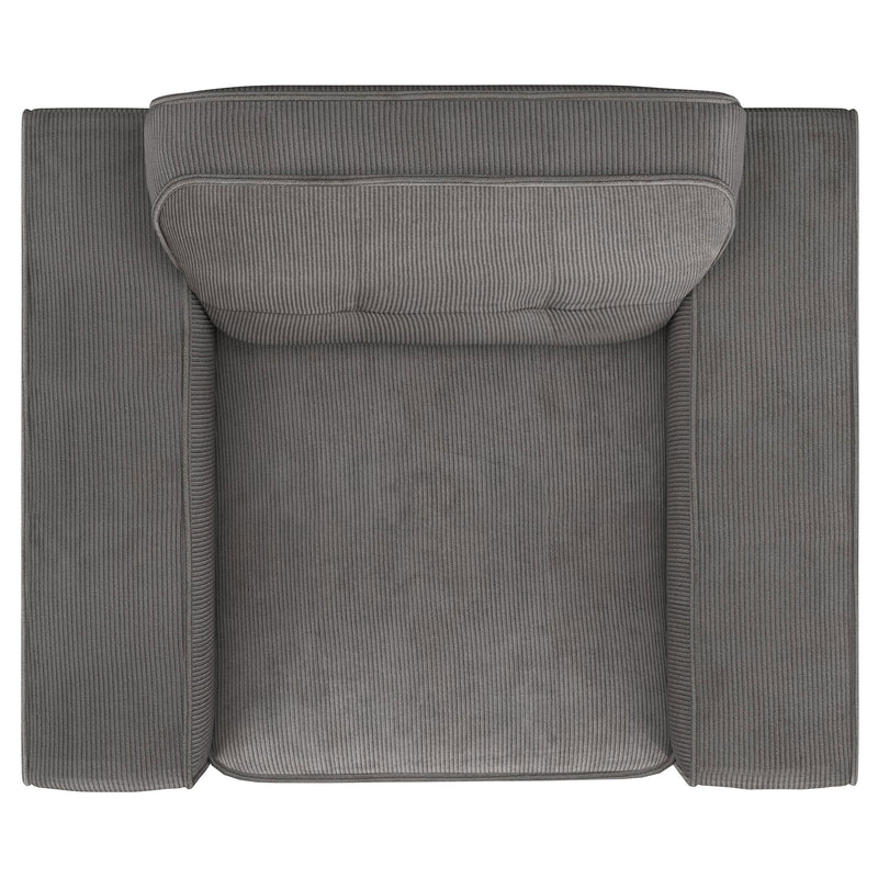 Deerhurst Upholstered Track Arm Tufted Accent Chair